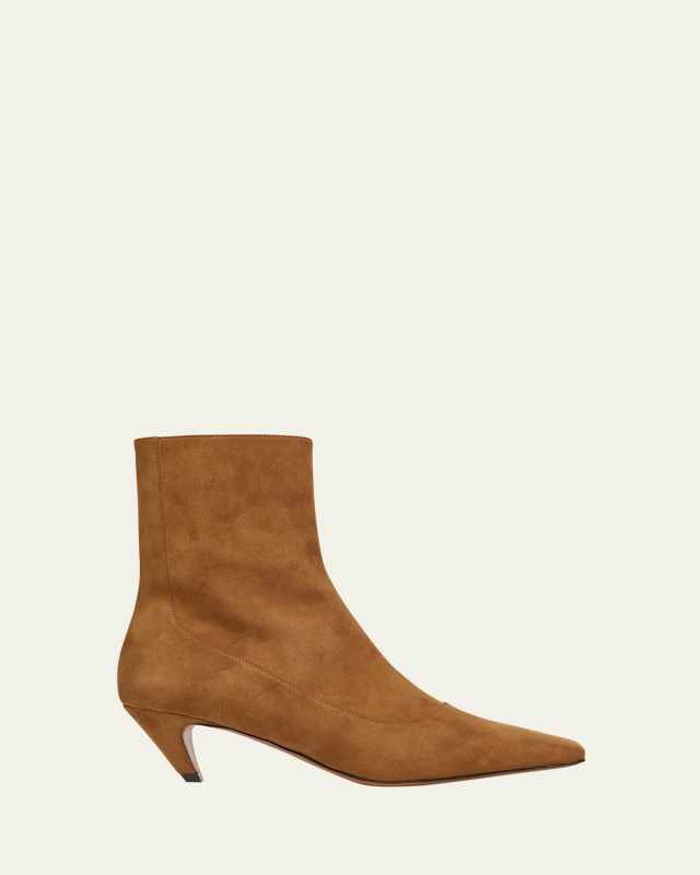 Spur Vegan Suede Ankle Booties